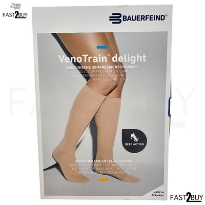Bauerfeind VenoTrain delight CcL2 IV Kompressionsstrümpfe L normal schwarz long