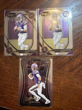 JJ McCarthy RC Lot (3) 2024 Panini Select Vikings Rookie Cards Club And Suite