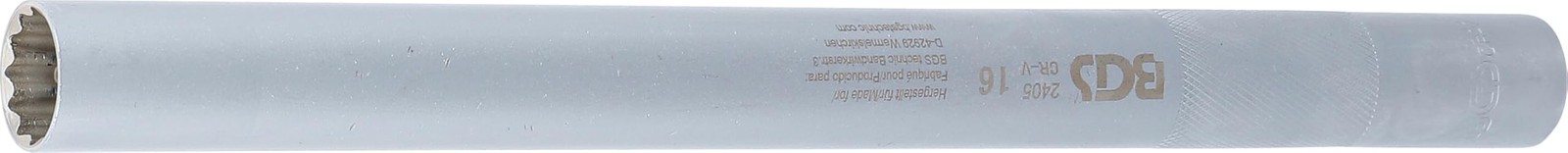 Douille de bougie 16mm douze pans en acier forgé haute résistance 3/8