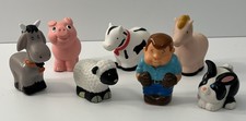 Fisher price little people John Deere Zoo Safari Farm animal figures, LOT of 7
