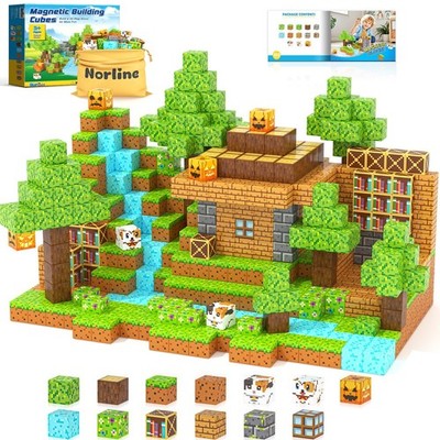 Norline Magnetic Blocks - 100PCS Build Mine Magworld Forest Cottage Set, Kids...