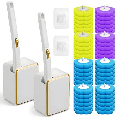 Disposable Toilet Brush 2 Pack Toilet Brush Disposable  Assorted sizes 