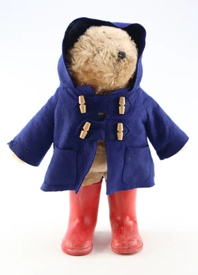 Paddington Bear Stuffed Plush 18" Red Rubber Boots 1972/1982 Eden Toys F.ORG. - Image 1 of 4