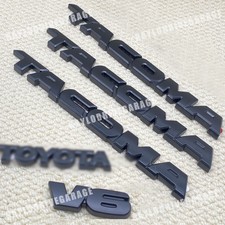 For 2005-2015 Emblem Overlay Tacoma Badge Cover Nameplate Door Tailgate Blackout