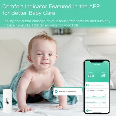 Tuya WiFi Smart Temperature Humidity Sensor Remote Thermometer Detectors