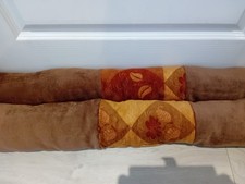 Draught Excluders Brown (pair) fabric washable (2 in pack)