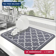 Dish Drying Mat Super Absorbent Drying Mat Large Dish Drying Mats for Kitchen Co