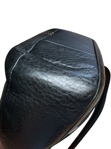 Vtg Y2K Coach Chelsea Flap Shoulder Bag Black Pebbled Leather Buckle Strap Snap - Picture 11 of 23