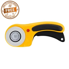 OLFA 60mm Ergonomic Rotary Cutter (RTY-3/DX) - Rotary Fabric Cutter, OLFA RB60-1