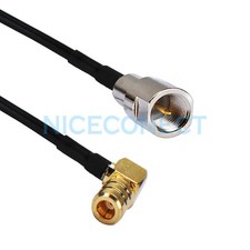 FME Male to SMB Female Right Angle Pigtail Cable RG174 15cm 6" for wireless