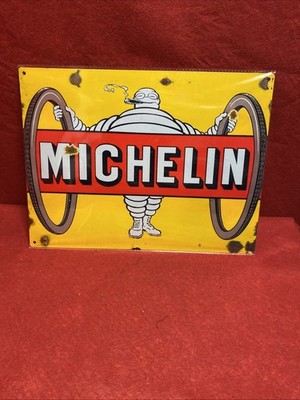 Vintage Style Schild Michelin Reifen Herr Bibendum Qualität Fahrrad Auto Werbung