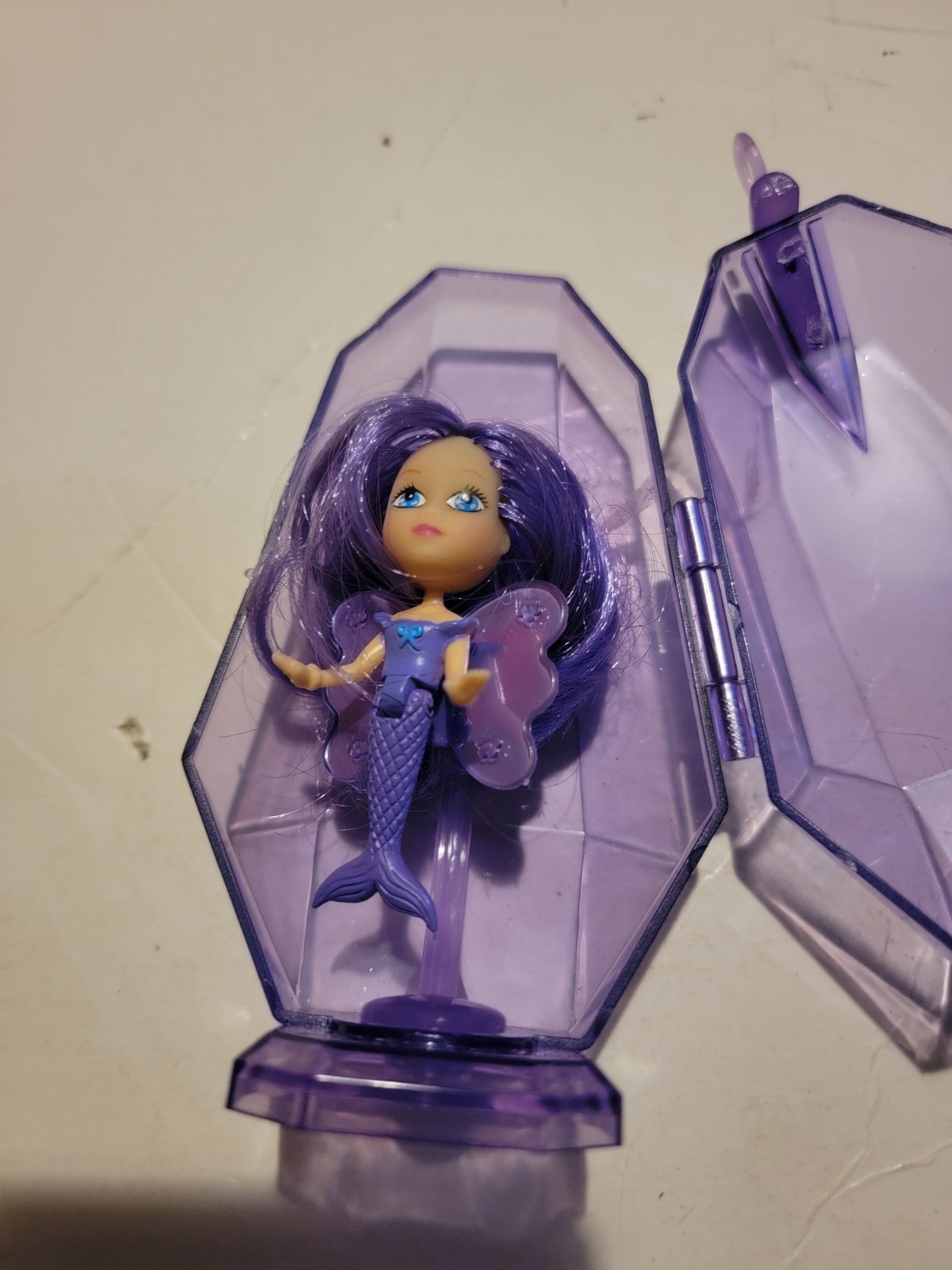 Barbie Fairytopia Glimmer Fairy Purple Mermaid *NO NECKLACE * Doll Toy