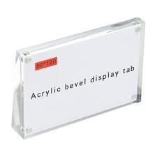 4.7x3.1" Single Sided Acrylic Sign Holder for Office, Clear
