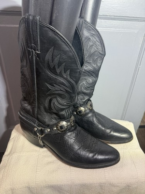 #ad Men’s Abilene Boots Black Harness Sz. 12 Cowboy $85.00
