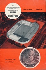 FA CHARITY SHIELD 1965 Manchester United v Liverpool - slightly creased