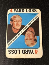 Terry Bradshaw Rookie Card. #43. Topps Game Card.