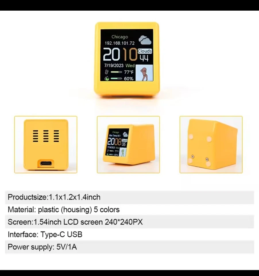 Smart Weather Station Clock, USB Gadget - Image 4 of 4