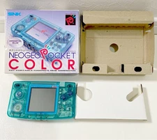 SNK Neo Geo Pocket Color Console Clear Blue With Box Tested Used Good Condition