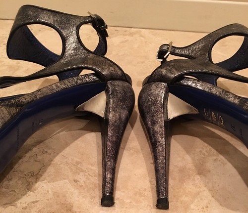 RAPHAEL YOUNG Unique Leather Ankle Strap Stiletto Heels 37EU Very Rare Italy!!! - Picture 12 of 12