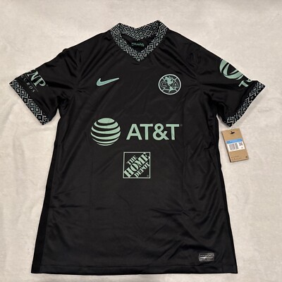 2021-22 Nike Mens Club America Third Black Soccer Jersey Medium M Liga MX Mexico