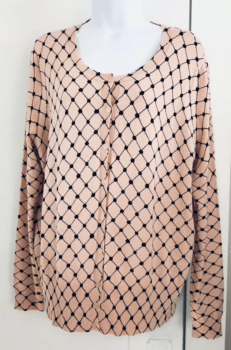 Women's Retro 1950's Style Argyle Knit Sweater Pink With