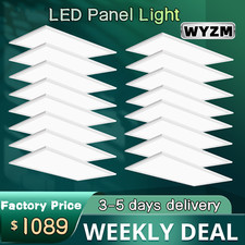 2x4 Ft LED Panel Light Drop Ceiling Flat 5000K Daylight Recessed Troffer Fixture