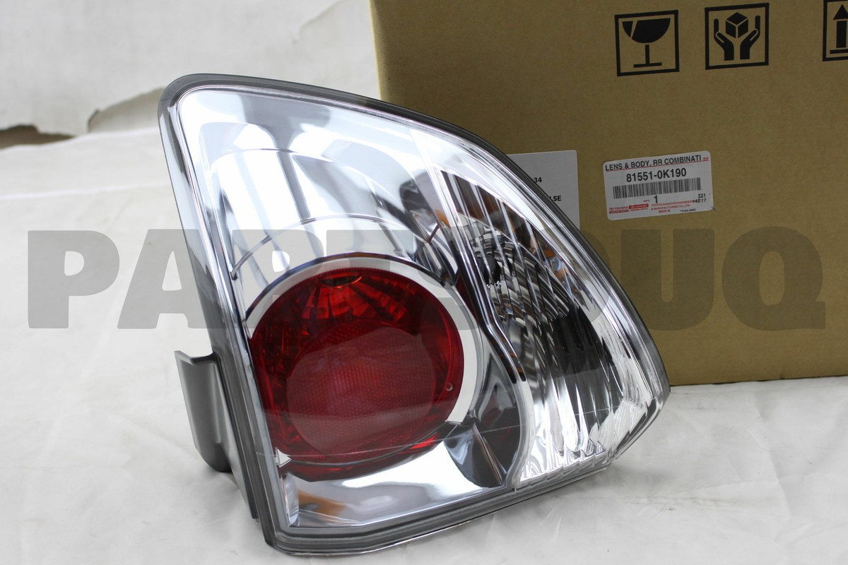 815510K190 Genuine Toyota LENS, REAR COMBINATION LAMP, RH 81551