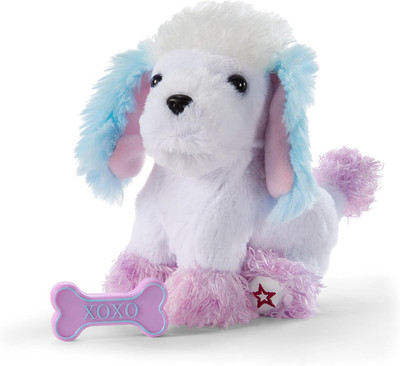 Truly Me Tropical Taffy Poodle Pet with Pink Bow and Dog Bone Toy, for Ages 6+