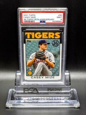 Casey Mize 2021 Topps 1986 35th Anniversary Retro Detroit Tigers RC #85 PSA 9