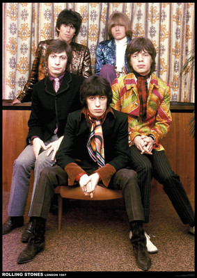 ROLLING STONES POSTER LONDON 1967 BANDPICTURE FARBIG BETWEEN THE BUTTONS