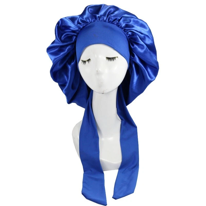 Satin Bonnet Silk Bonnet for Sleeping Double Layer Satin Lined Hair with Tie - Image 2 of 4