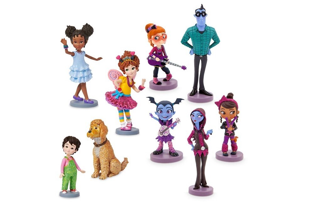 Disney Junior Fancy Nancy & Vampirina 9-Piece PVC Figure Play Set