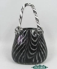 Elegant Artisan Handmade Decorative Glass Hand Bag