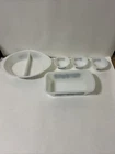 Vintage Glass Bake Currier&ives￼ Set A Five