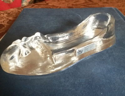 Sarner Kristall ~ Schweiz ~ Glas Slipper/Schuh Schmuck Schale ~ Kostenloser UK P&P