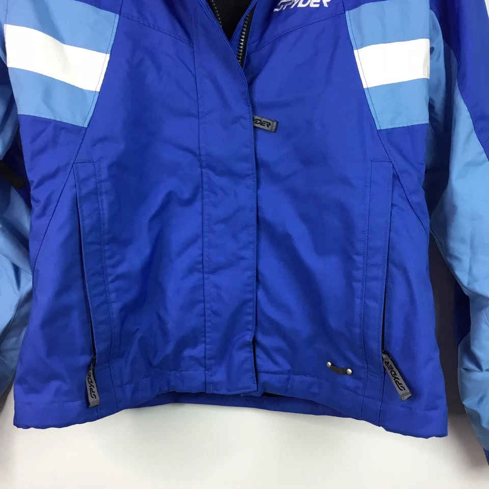 Spyder XT Jacket Blue Ski Snowboard Hooded Winter Coat Girls Youth Size 16 - Image 4 of 4
