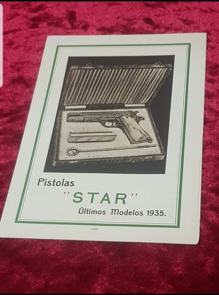 Antiguo catálogo pistola Star año 1935,armas Bonifacio Echeverria Eibar Firearms