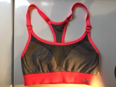 avia zip front sports bra size chart