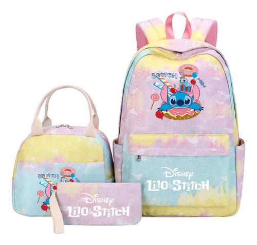 Lilo and Stitch Teenage Student Girls School Bag Three Piece Backpack Set - Picture 25 of 53