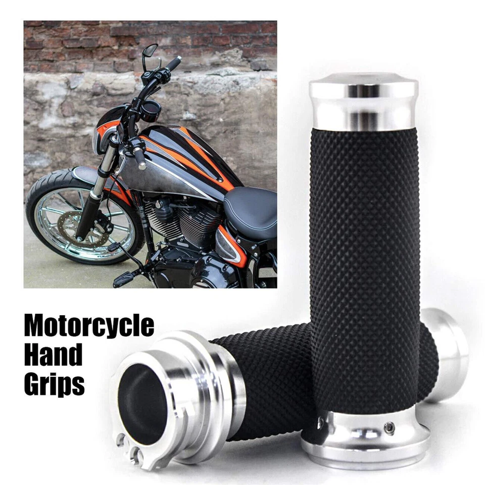 Handlebar 1" Hand Grips For Yamaha V Star 650 950 1100 1300 XVS Custom Classic - Imagem 4 de 4