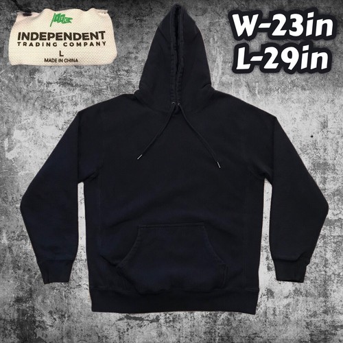 Independent Trading Company Heavyweight Hooded Sweatshirt Hoodie Navy Blue Large