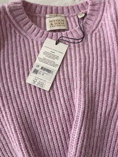 BNWT Scotch & Soda Girls Lavender Twist Sweater size 16 - Picture 2 of 3