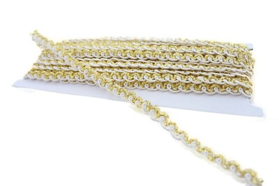 Satin & Metallic Flechtborte für Braut 10 Meter 8 mm Nähen Hochzeit Basteln
