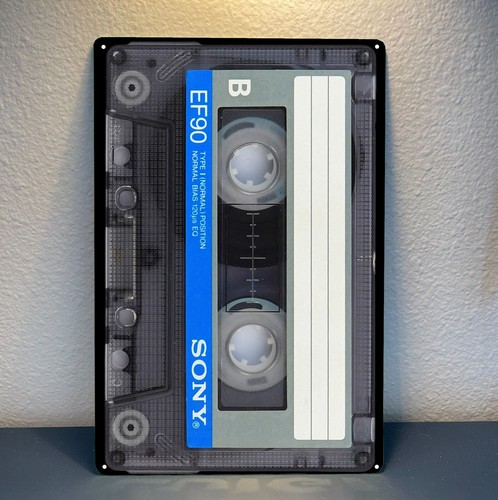 Ef90 Cassette Tape Vintage Stereo HiFi Metall Poster - 20x30cm Blechschild