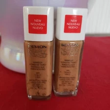 ×2 Revlon Nearly Naked Liquid Makeup Broad Spectrum SPF 20 #240 Toast 1 Ounce