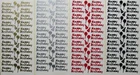 HAPPY BIRTHDAY PEEL OFF STICKERS Balloons Party Hats Script - 4 Colours