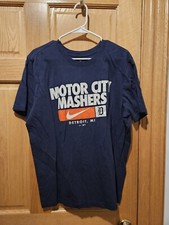 Vintage Nike MLB Detroit Tigers Motor City Mashers T-Shirt Mens Size Large
