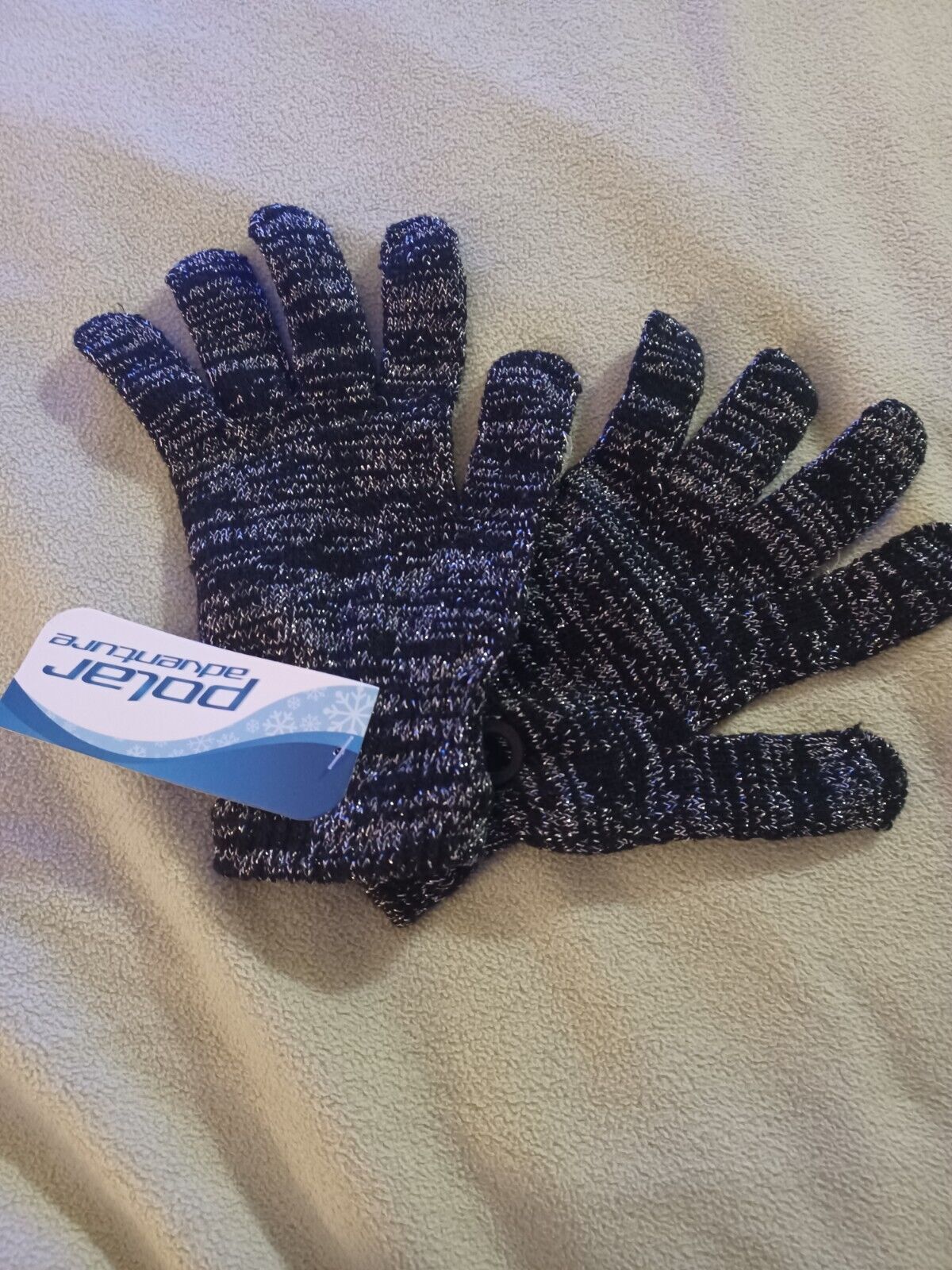 Polar Adventure womens gloves black siver metallic One size NEW