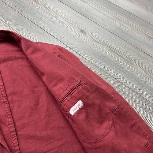 LBM 1911 Wine Red Linen + Cotton Blazer Jacket 50R - Picture 10 of 14
