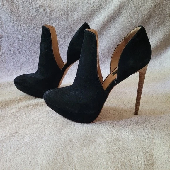 Rachel Zoe Lynette black suede heels size 9 - Изображение 3 из 4